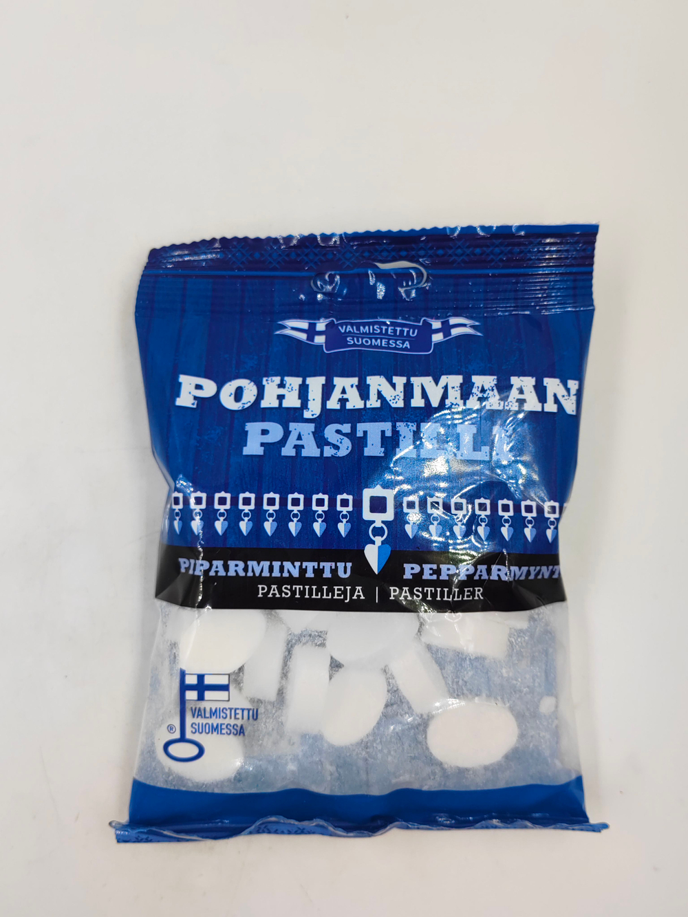 Пастилки Мятные Pohjanmaan pastilli, 150 г (из Финляндии)