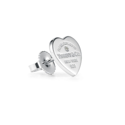 Серьги из серебра с бриллиантами в форме сердца 925 . Tiffany 💝 Эксклюзив.