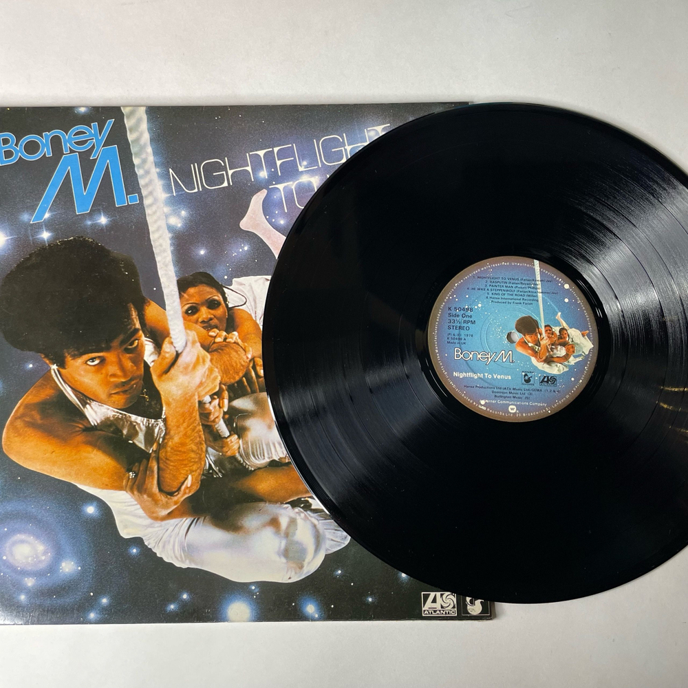 Винтажная виниловая пластинка LP Бони М Boney M. Nightflight To Venus (Англия 1978)