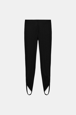 ZARA ЛЕГИНСЫ СО ШТРИПКАМИ, ЧЕРНЫЙ