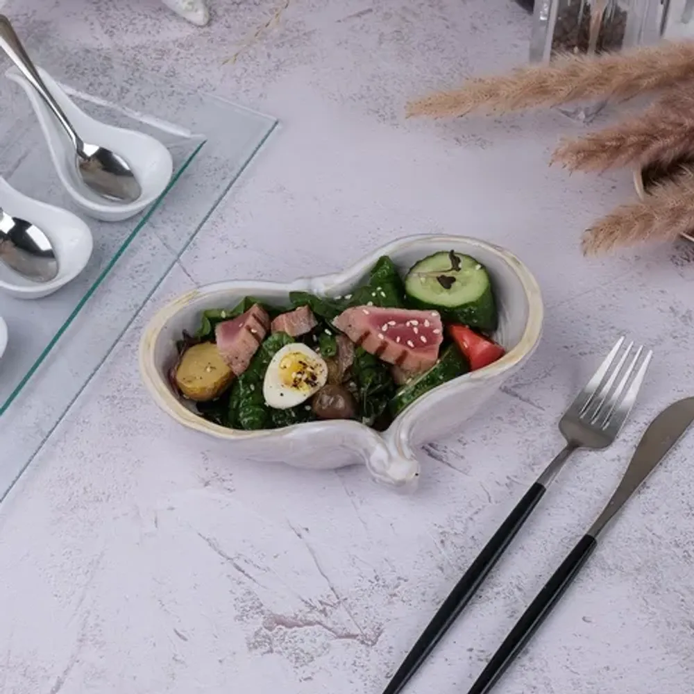Салатник 120 мл 19*12 см h5,5 см емкость для закусок Gray Shell Frutti di Mare P.L. [1]