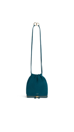 ALAÏA СУМКА LE POCHON ИЗ ЗАМШИ, СИНИЙ