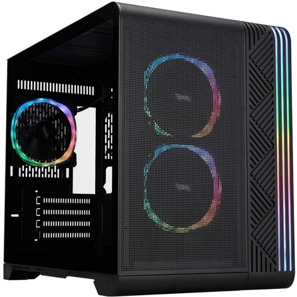 Корпус Mini-Tower 1STPLAYER VT6 ARGB, Micro-ATX, черный (VT6-BK-3FS7)