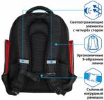 Рюкзак BRAUBERG CLASSIC, легкий каркас, премиум материал, "Motorbike", черный, 270583