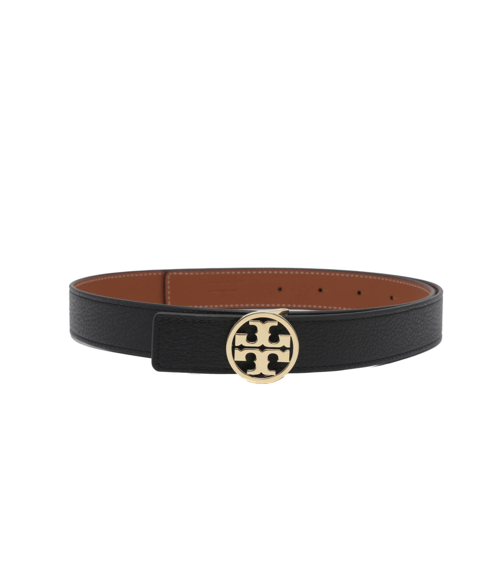 двухсторонний кожаный ремень 1" miller TORY BURCH - черный(138935)