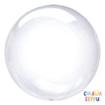 Шар (24''/61 см) Сфера, Deco Bubble, Прозрачный, Кристалл, 1 шт. в уп.