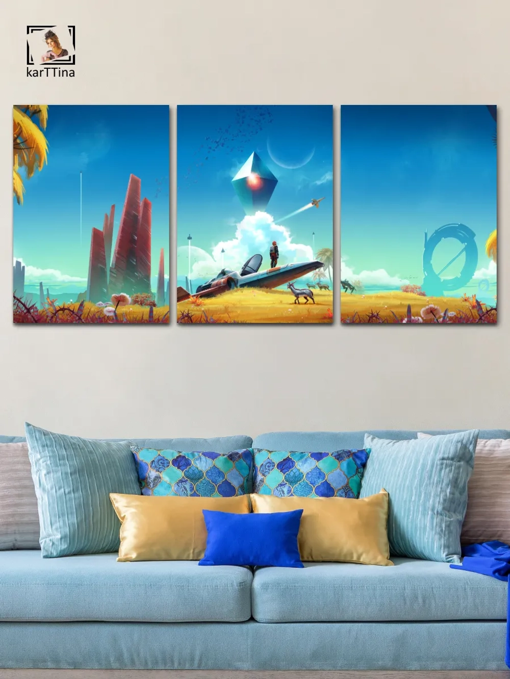 Картина No Man's Sky, модульная на стену