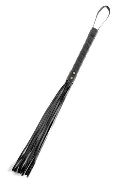 Черная плеть First Time Flogger - 63,5 см. (Цвет: черный)