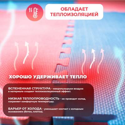ЭВА-плитка жёлто-чёрная 100×100×2,5 см - мягкий коврик-пазл, пять линий, 10 шт.
