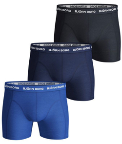 Мужские спортивные боксеры Björn Borg Shorts Solid 3P - небесный