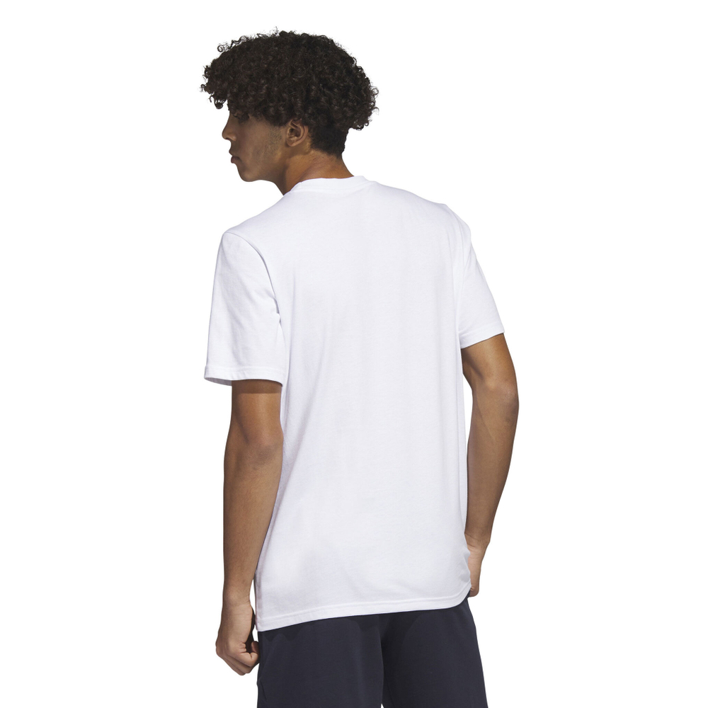 Мужское теннисное поло adidas Logo Pen Fill - Sportswear Graphic T-Shirt Men - White, Blue