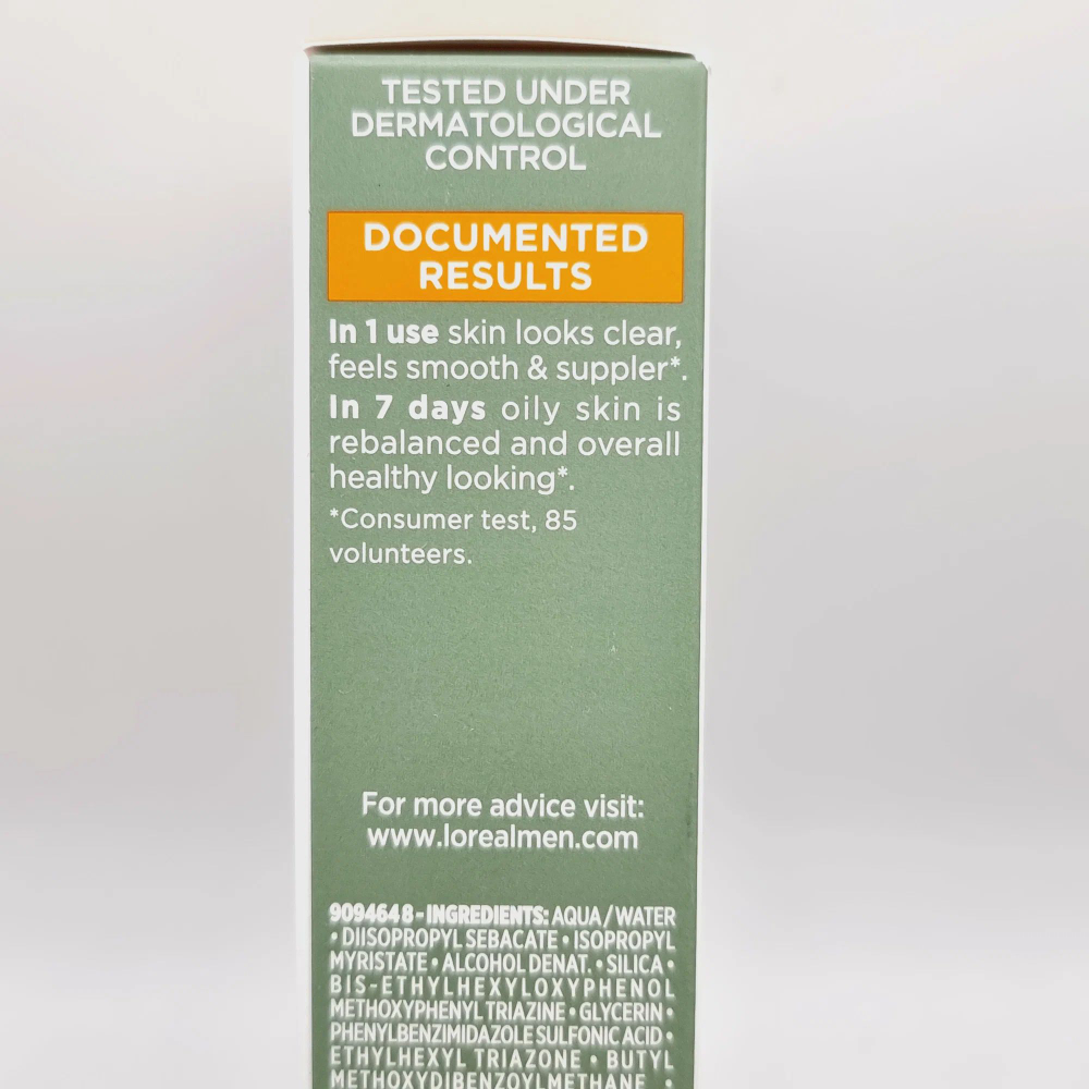 Крем увлажняющий Men Expert для жирной кожи SPF 30 Derma Control с ниацинамидом, 40 мл (Франиция)