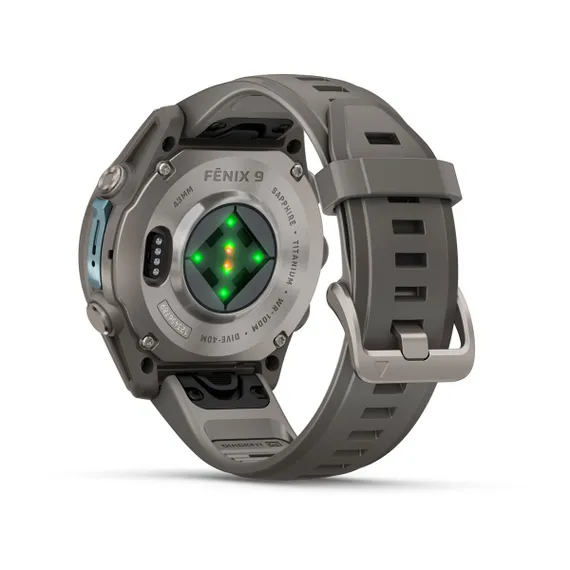 Fenix 9 - 43 мм (титановый, туманно-серый силиконовый ремешок)