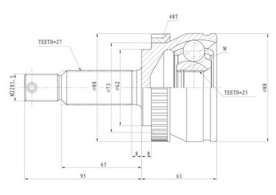 ШРУС наружный HYUNDAI Tucson/KIA Sportage II 04-10 GANZ GIK04063