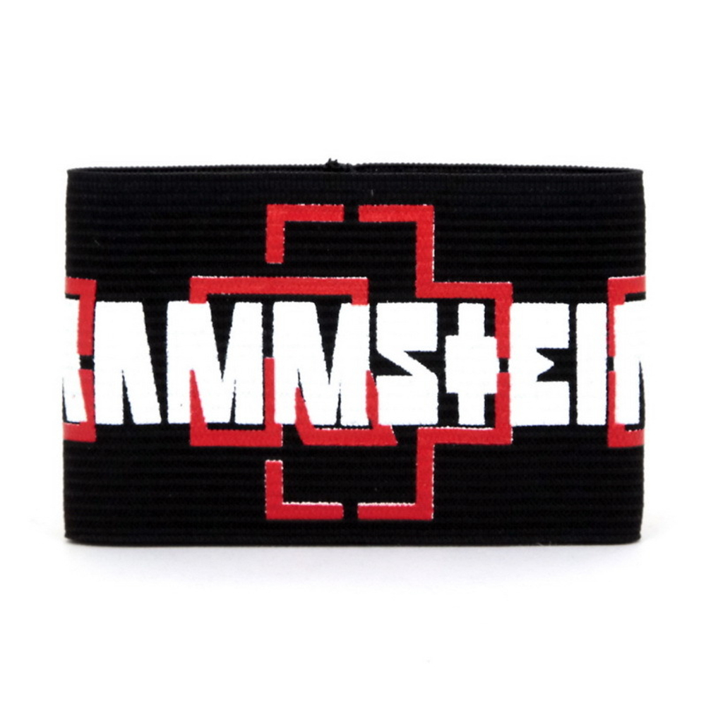Напульсник Rammstein ( белые буквы на 3-х крестах )