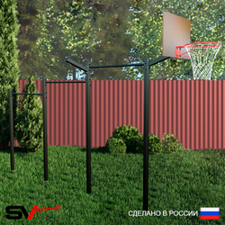 Уличный турник Sv Sport УТ-3.1К (Щит баскет/Кронш бокс)