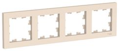 Рамка Systeme Electric ATLASDESIGN 4-постовая бежевая 35980