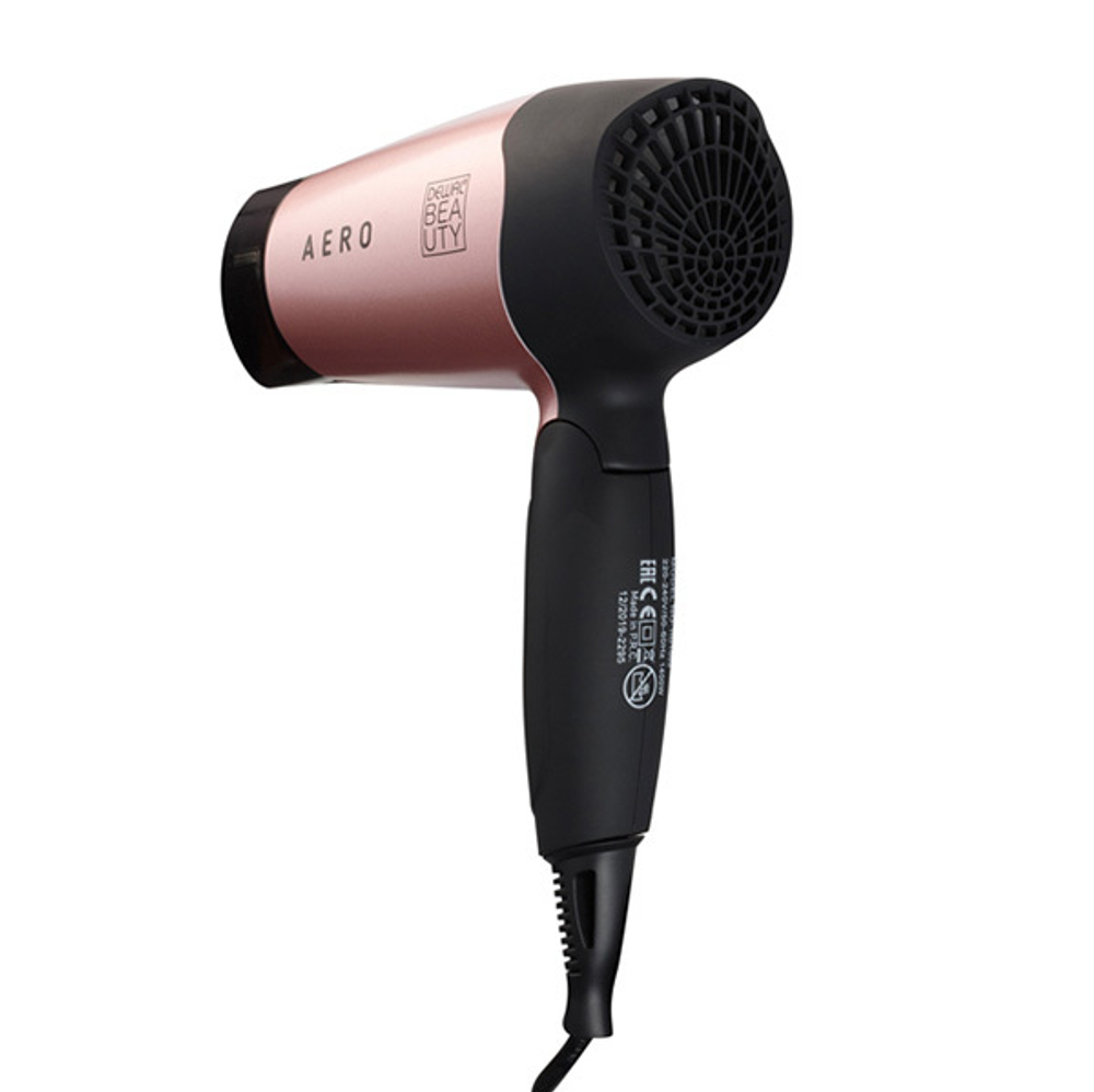 Дорожный фен для волос 1400Вт Dewal Beauty Aero HD1002-Rose