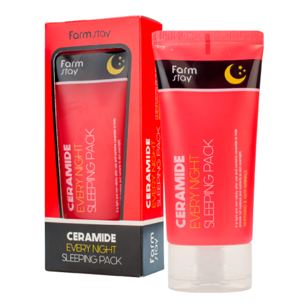 FARMSTAY Эффективная ночная маска для лица с керамидами Ceramide Every Night Sleeping Pack 120 мл