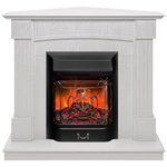 Каминокомплект Real Flame Andrea Corner WT с очагом Majestic Lux Black (угловой) (без пульта)