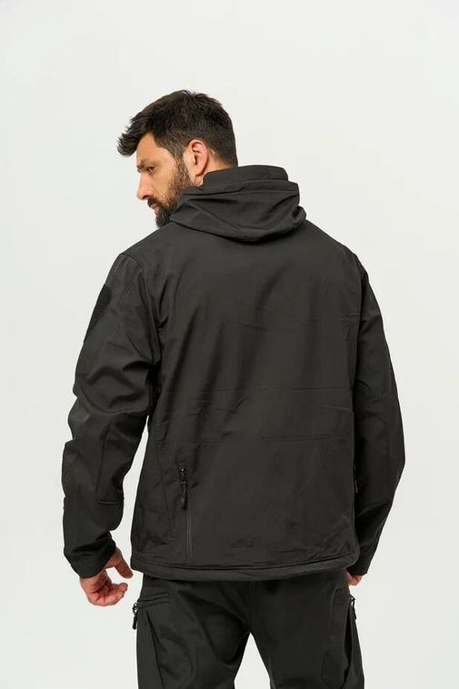 Костюм тактический утепленный Softshell Черный