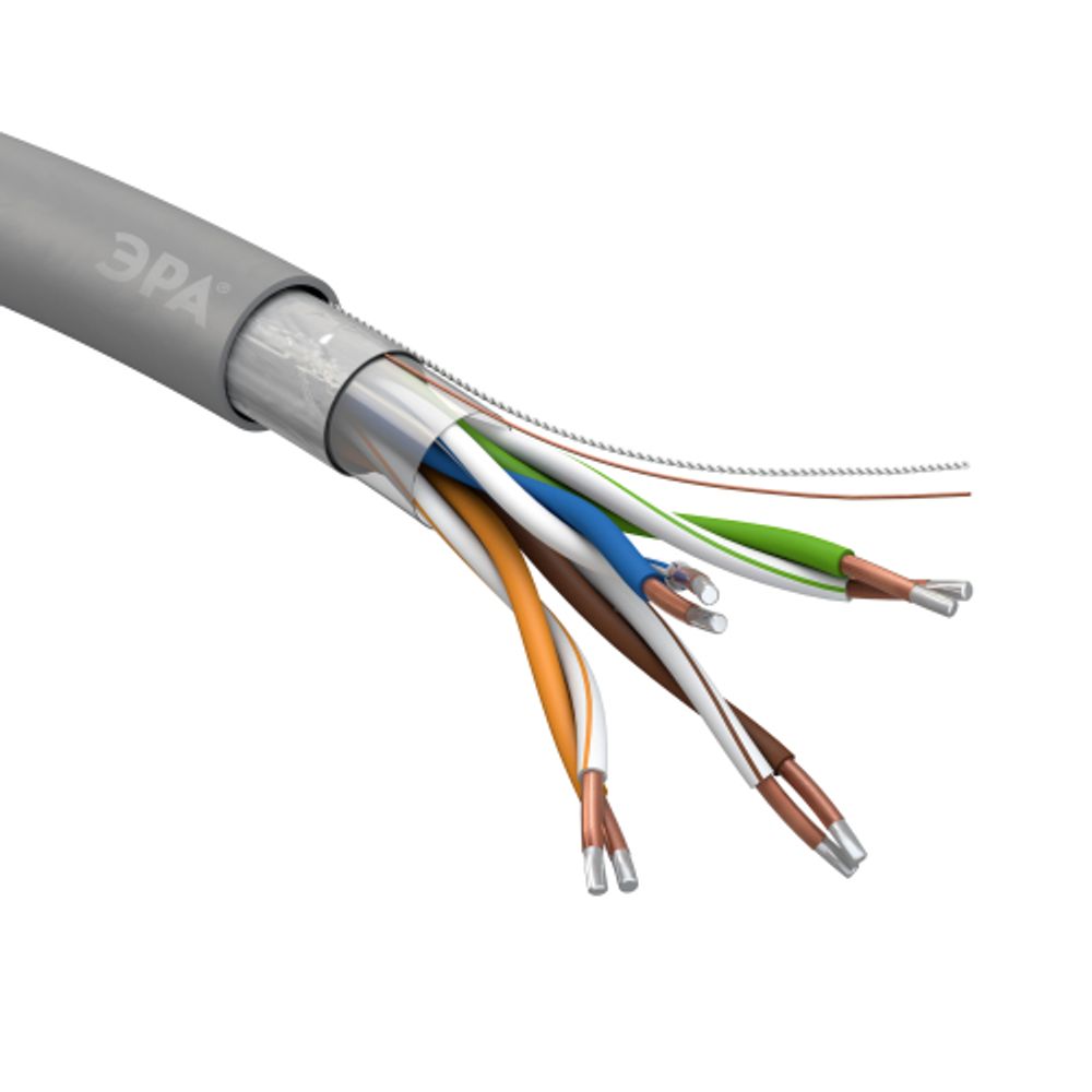 Кабель витая пара ЭРА SIMPLE F/UTP 4x2x24 AWG Cat5e CCA PVC 305м | Электротовары