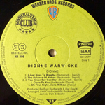 Dionne Warwicke ‎– Dionne (Германия 1972г.) Club