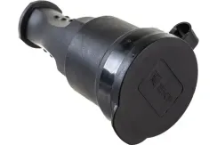 Штепсель EKF 16А IP44 с заземлением каучук черный 39176