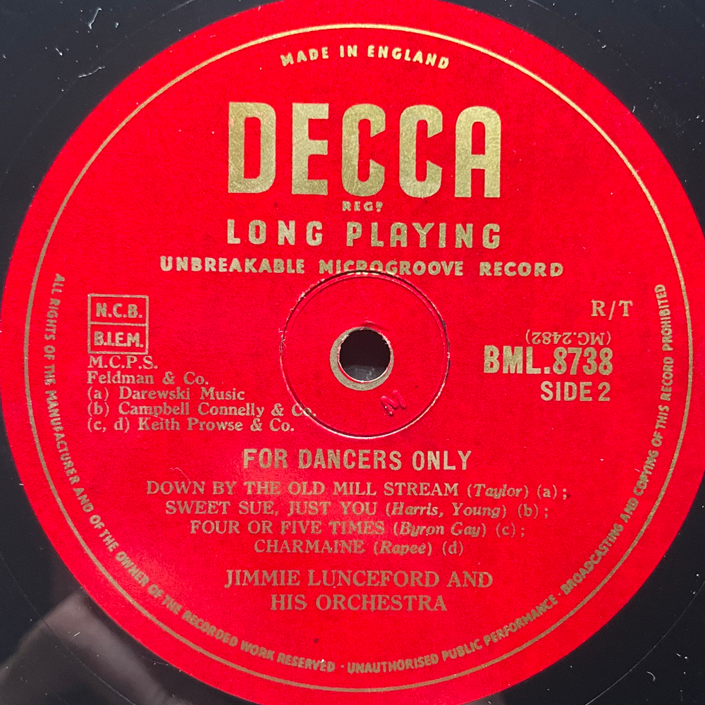 Jimmie Lunceford And His Orchestra ‎– For Dancers Only (Англия) 10"