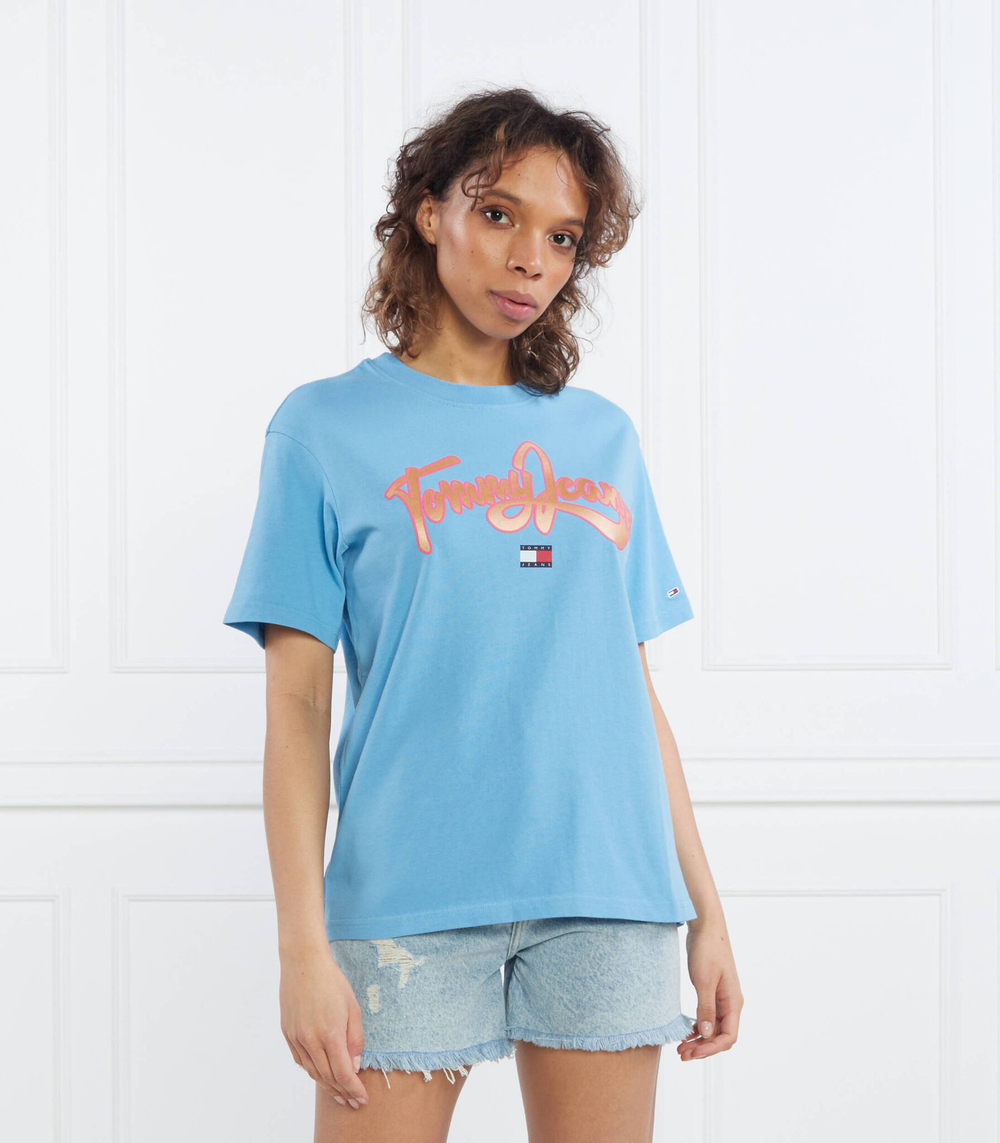 Футболка TJW RLX POP TJ TEE Tommy Jeans - голубой(DW0DW15466)