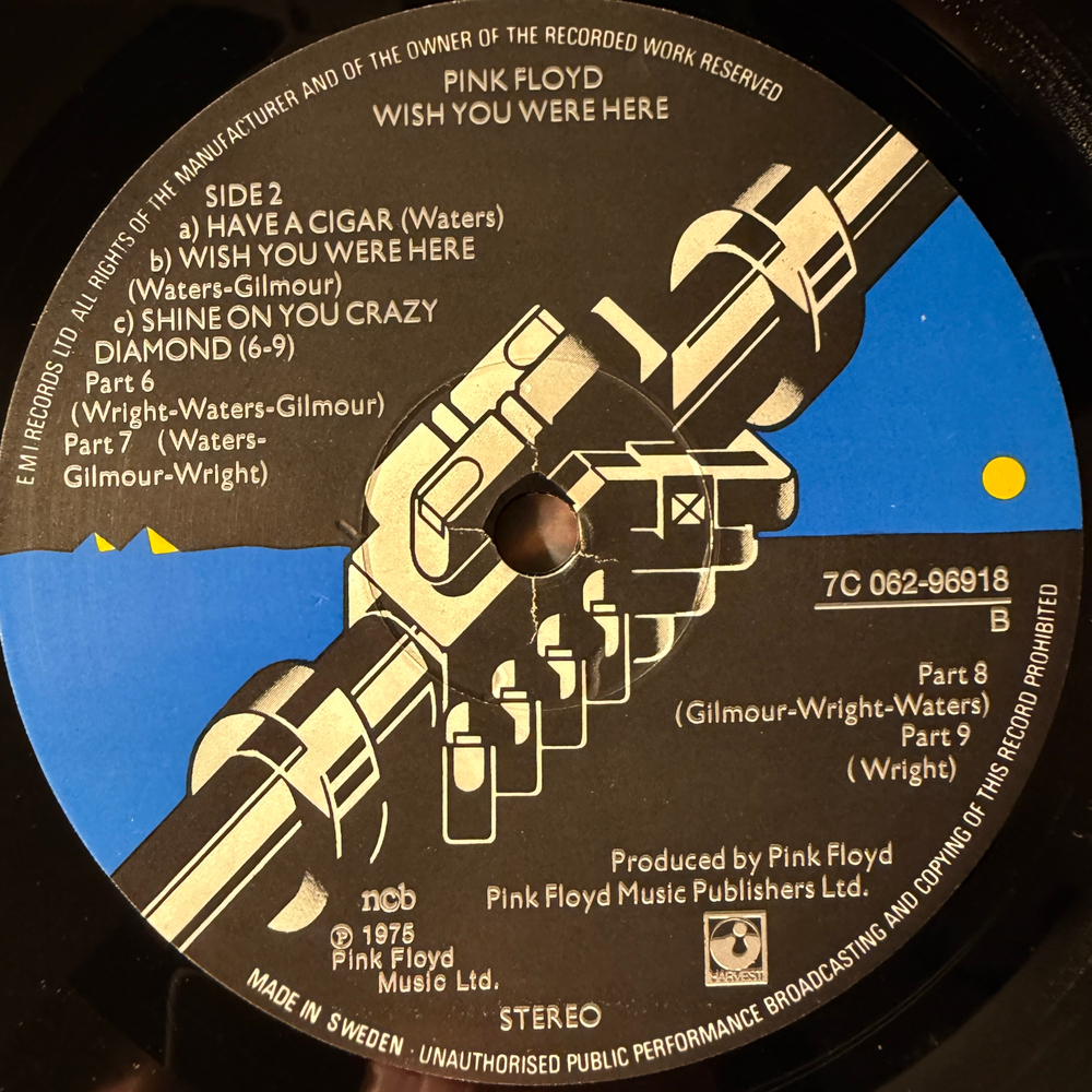 Pink Floyd - Wish You Were Here (Швеция 1975г.)