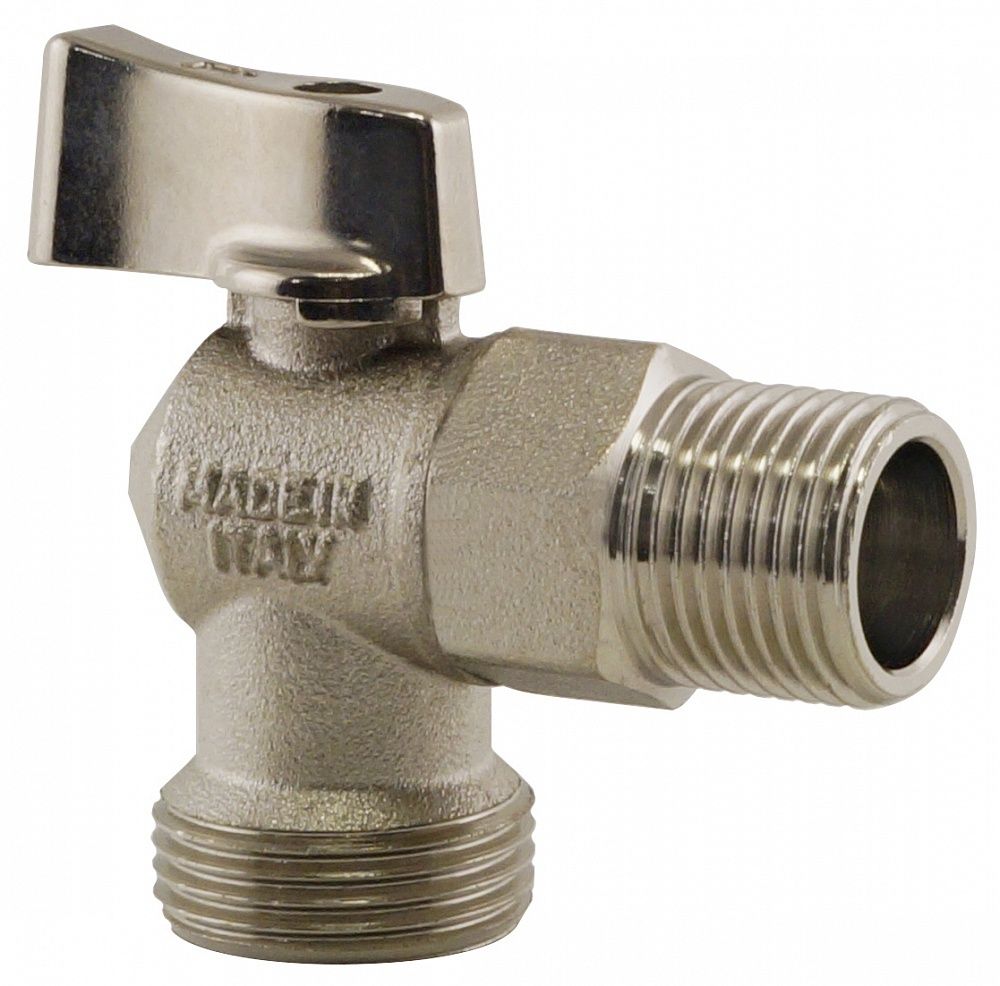 Кран для стиральной машины  1/2"-3/4"н-н угловой