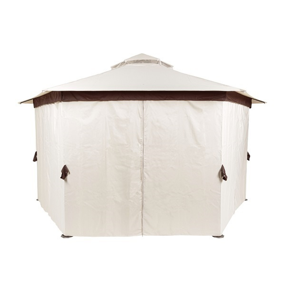 Шатер садовый Green Glade Gexagon Big Beige (сторона 250 см, площадь 16 м²)