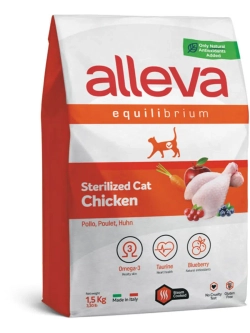 EQUILIBRIUM Sterilized Корм для кошек Курица 1,5кг