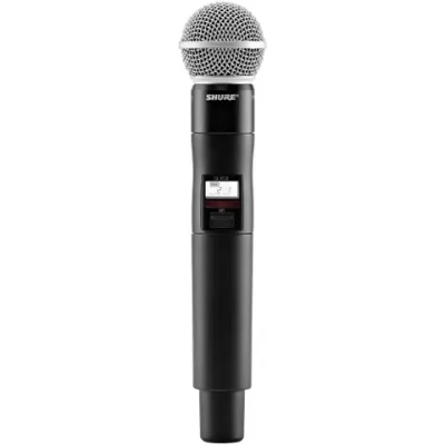 Shure QLXD2/SM58 — цифровой ручной передатчик с капсюлем (24 бит, AES-256, до 10 ч работы)