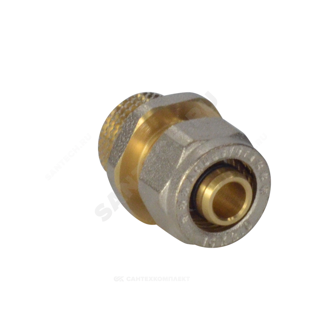 Муфта МП латунь никель обжим Дн 20х1/2" НР ГОСТ 32415-2013 7001 Aquasfera 7001-03