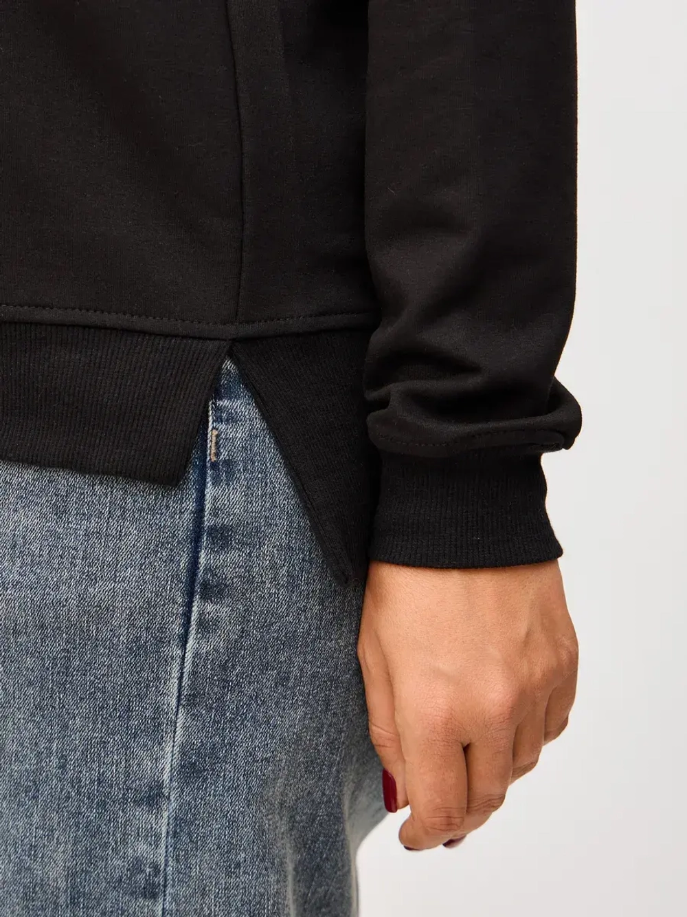 Свитшот свободного кроя без начеса (oversize)