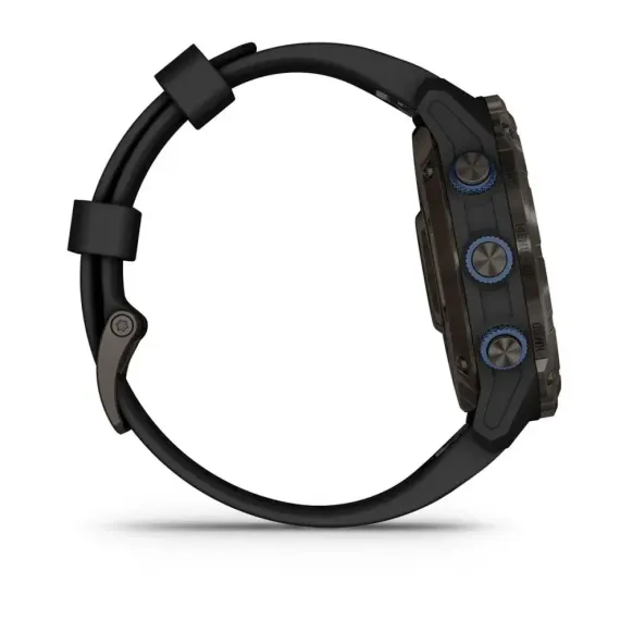 Garmin Descent Mk3i – 51 мм, титановый угольно-серый, DLC, черный силиконовый ремешок