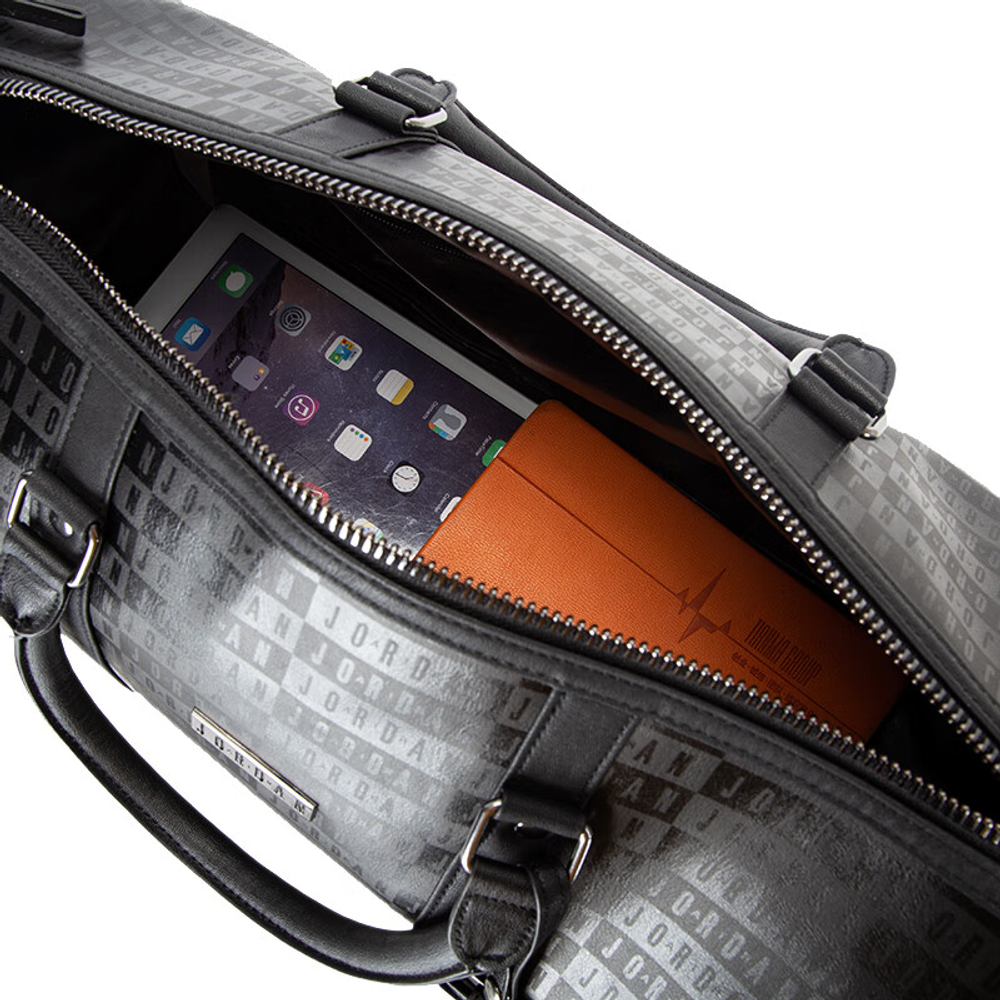 Jordan Artificial Leather Sports Bag, Crossbody Bag, Handbag, Basketball Bag, Travel Bag Unisex Black