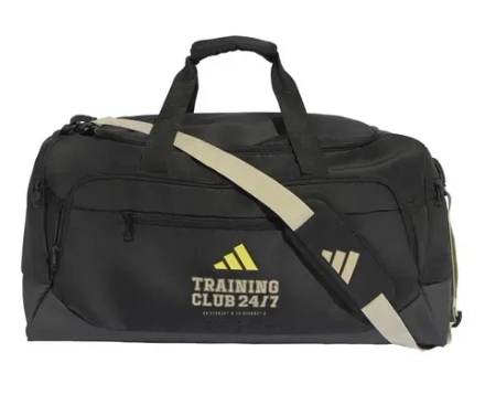 Сумка спортивная Adidas Training Defender Graphic Duffle Medium - black/khaki three/pure lemon