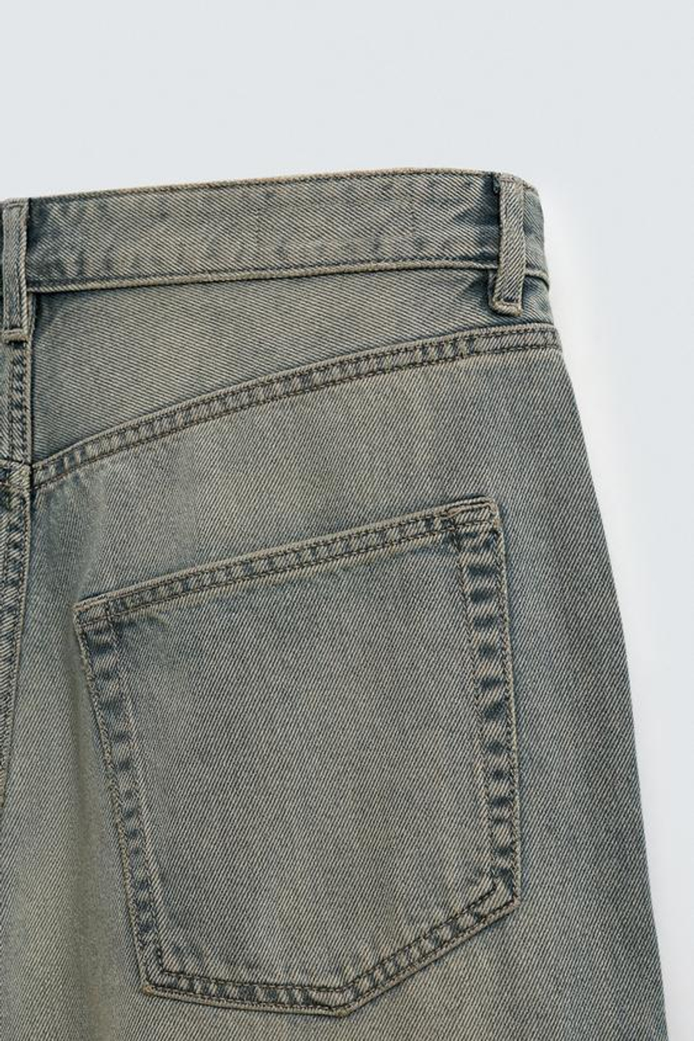 ZARA ДЖИНСЫ BAGGY FIT, ЗЕЛЕНОВАТО-СИНИЙ