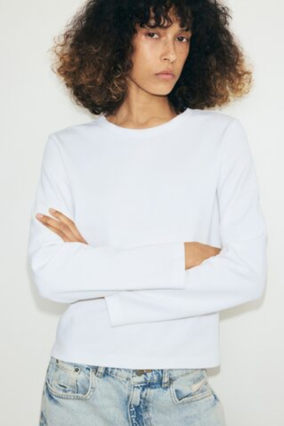 Джерси-топ с длинными рукавами - H&M