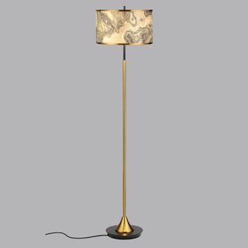 Торшер 2*Е27 5064/2F античная бронза/серо-бежевый Bergi Odeon Light