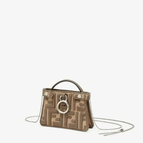 Сумка Fendi Peekaboo Iconic Mini темно-серый