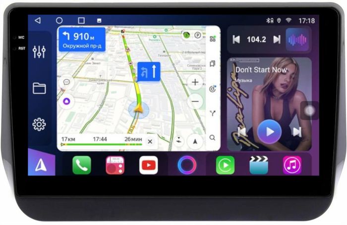 Магнитола для Hyundai H1, Grand Starex 2018-2022 (ШГУ цветной) - FarCar S400-TS18 монитор 9.5" QLED на Android 14, CarPlay, 4G SIM-слот