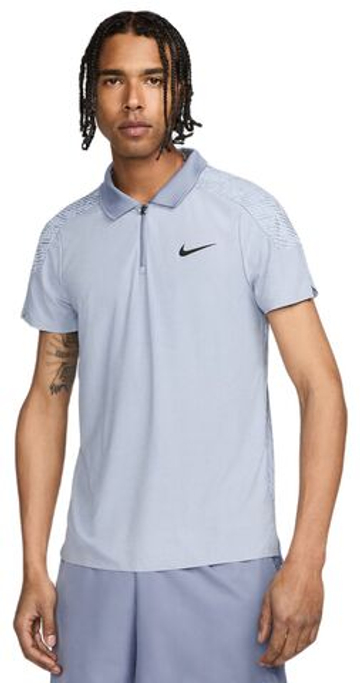 Теннисное поло Nike Dri-Fit Adventage Slam RG - light armory blue/ashen slate/black