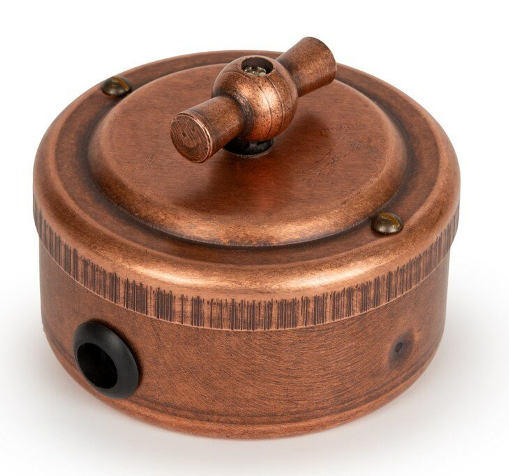 Выключатель ретро поворотный 2 кл. "Старая Медь" VINTAGE-BRASS 30201-3 / 2 группы света