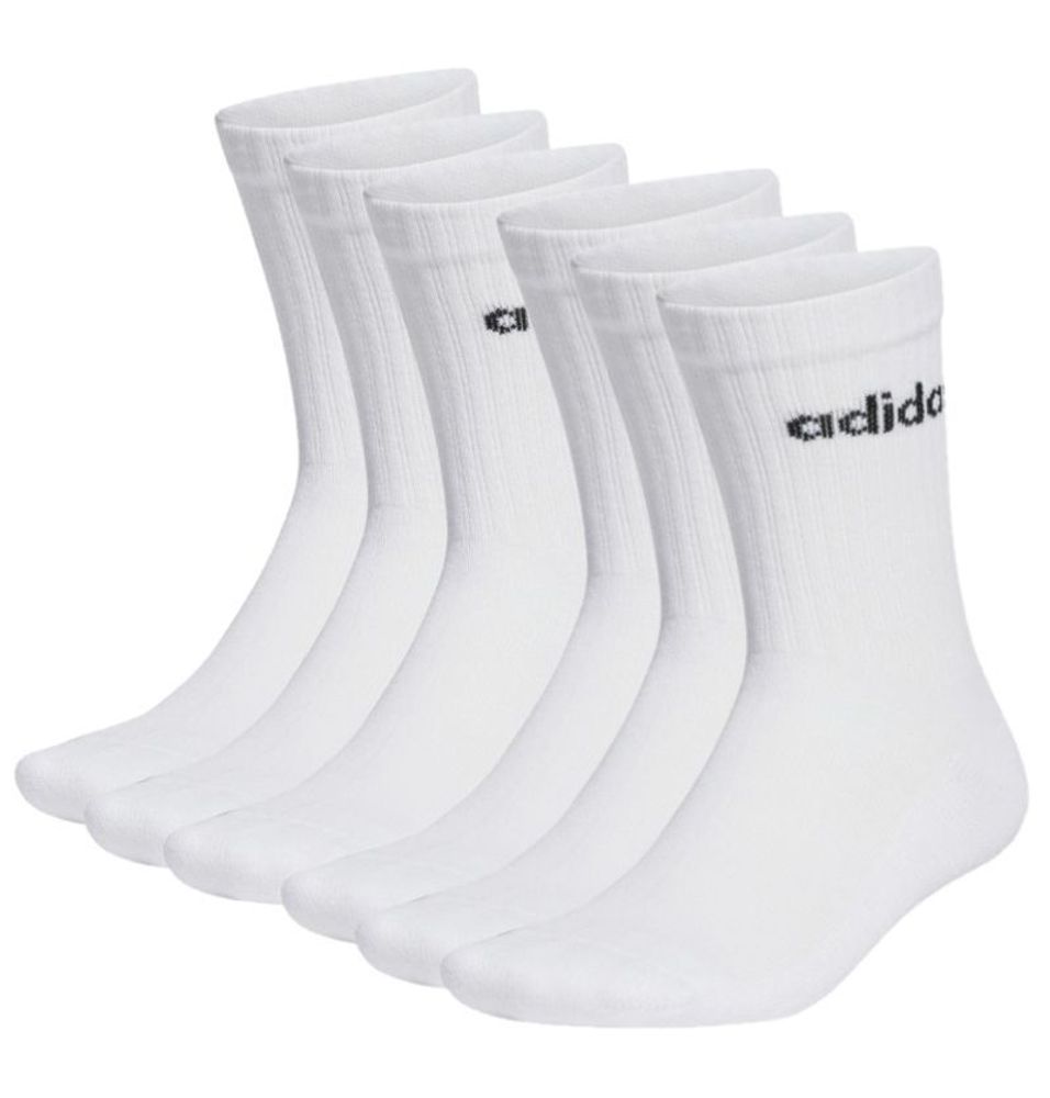 Теннисные носки Adidas Linear Crew Cushioned 6P - white/black