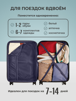 Набор Xs/M ручная кладь и средний Серебристый