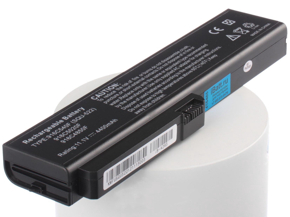 Аккумулятор iBatt 4400mAh, для SQU-522 3UR18650F-2-QC-12 916C4850F SQU-518